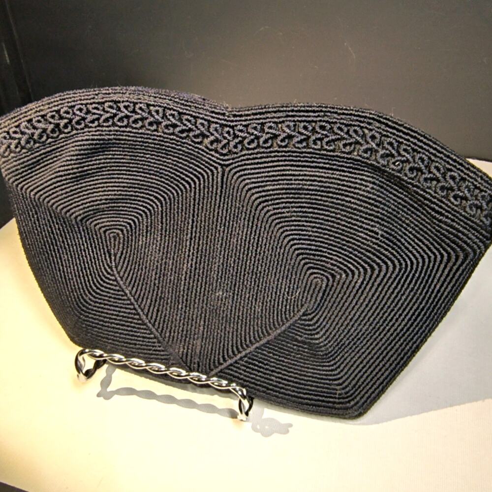 1475.  Genuine Corde Black Evening Clutch MCM
